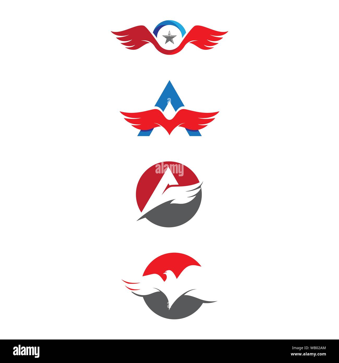 Falcon wing Logo Template vector illustration design Stock Vector Image ...