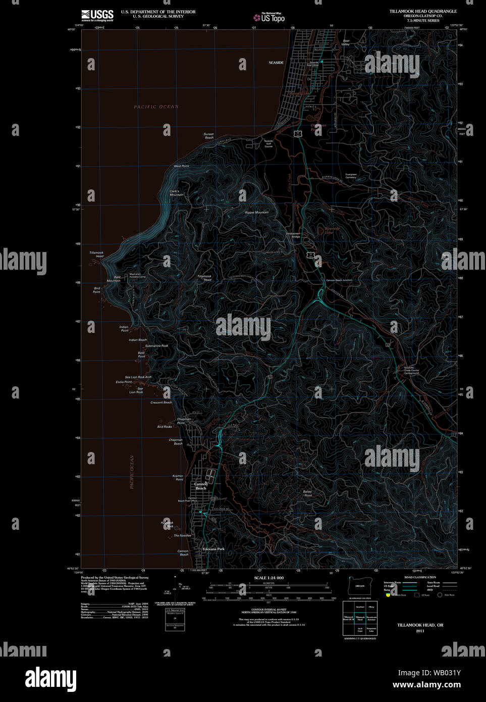 Map of tillamook oregon hires stock photography and images Alamy