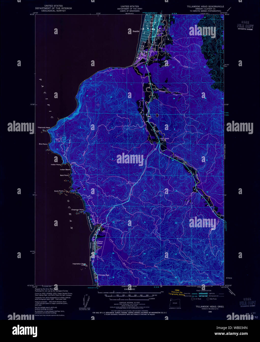 Map of tillamook oregon hires stock photography and images Alamy