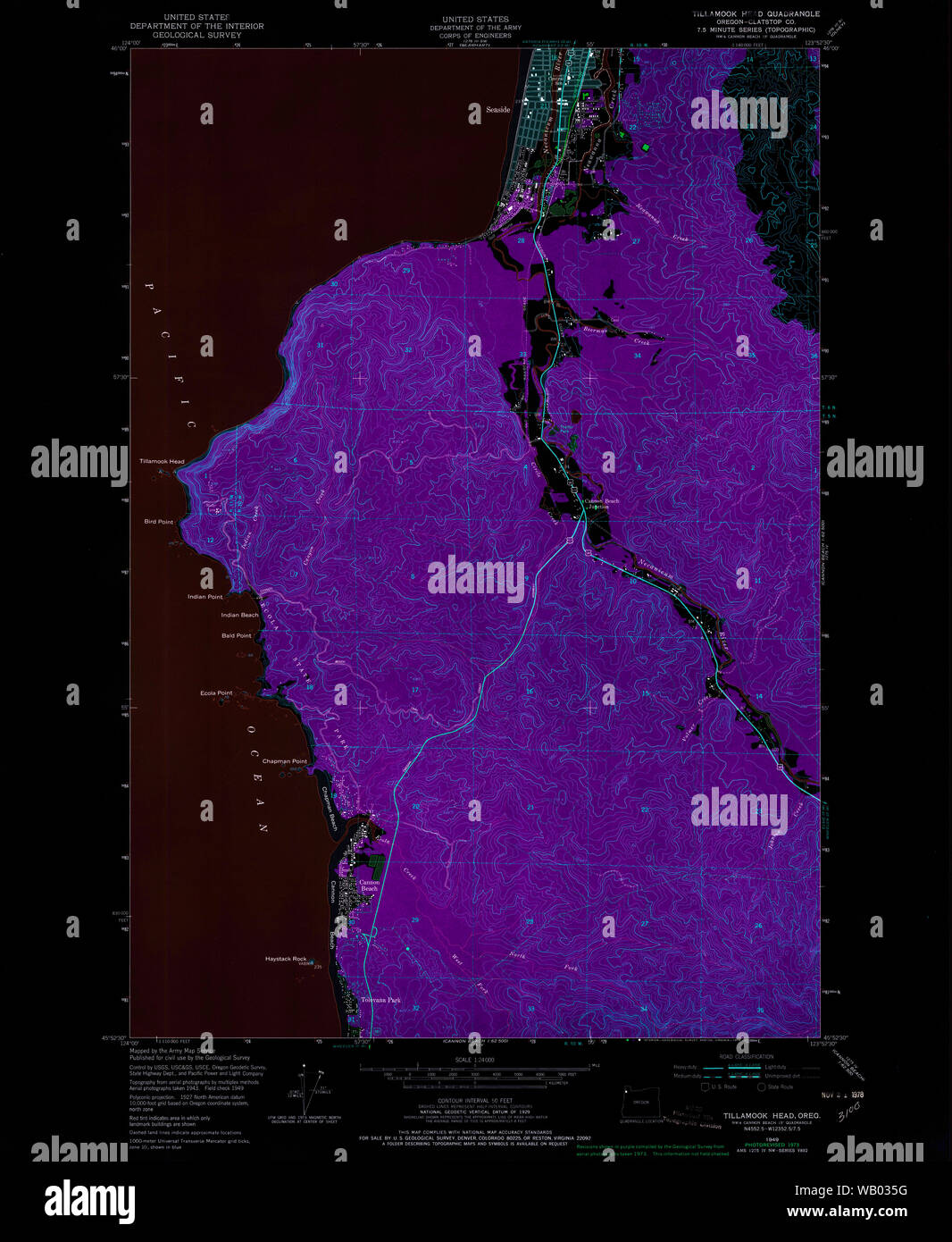 Map of tillamook oregon hires stock photography and images Alamy
