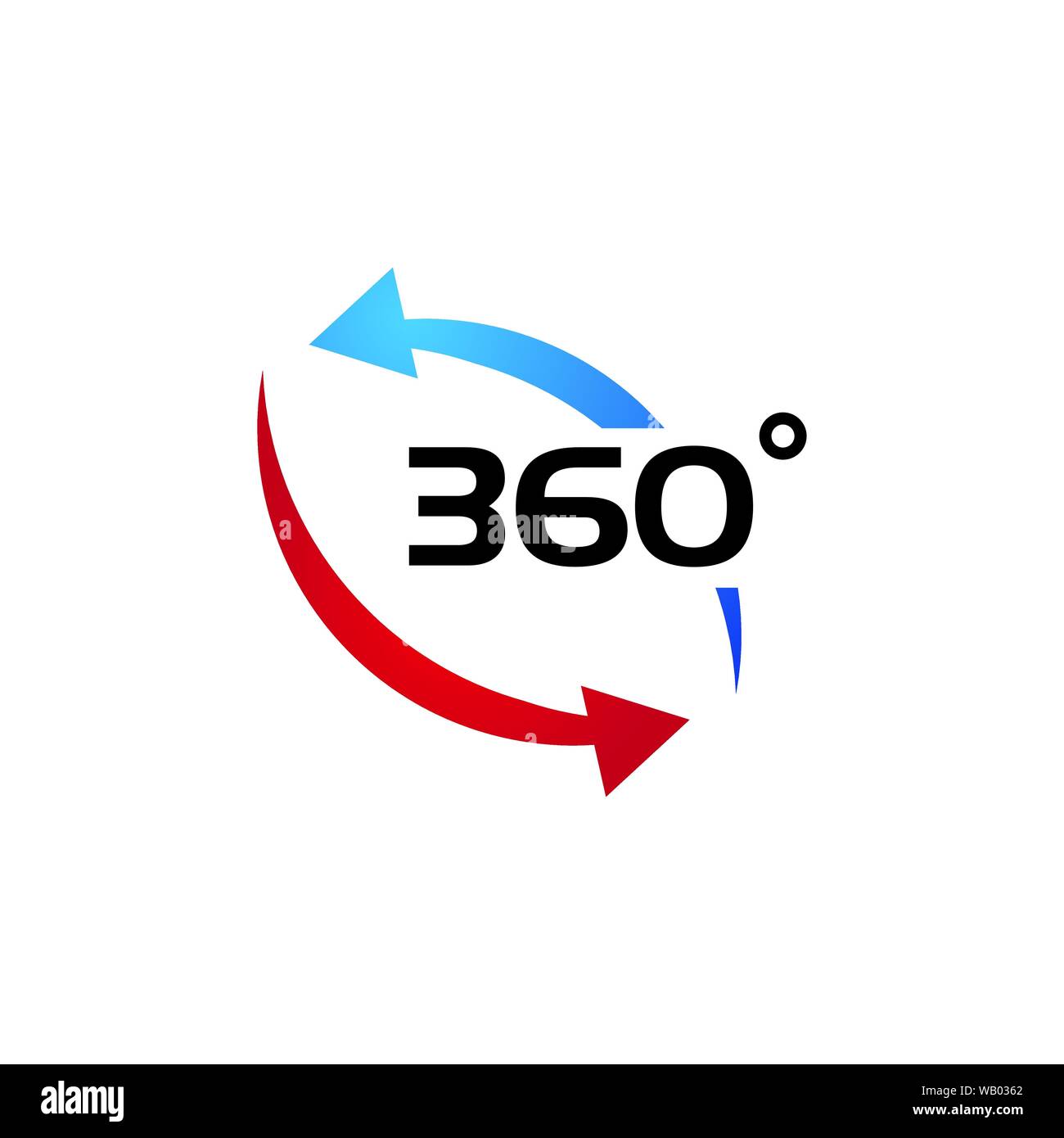 360 Degree View Related Vector Icons design template Stock Vector