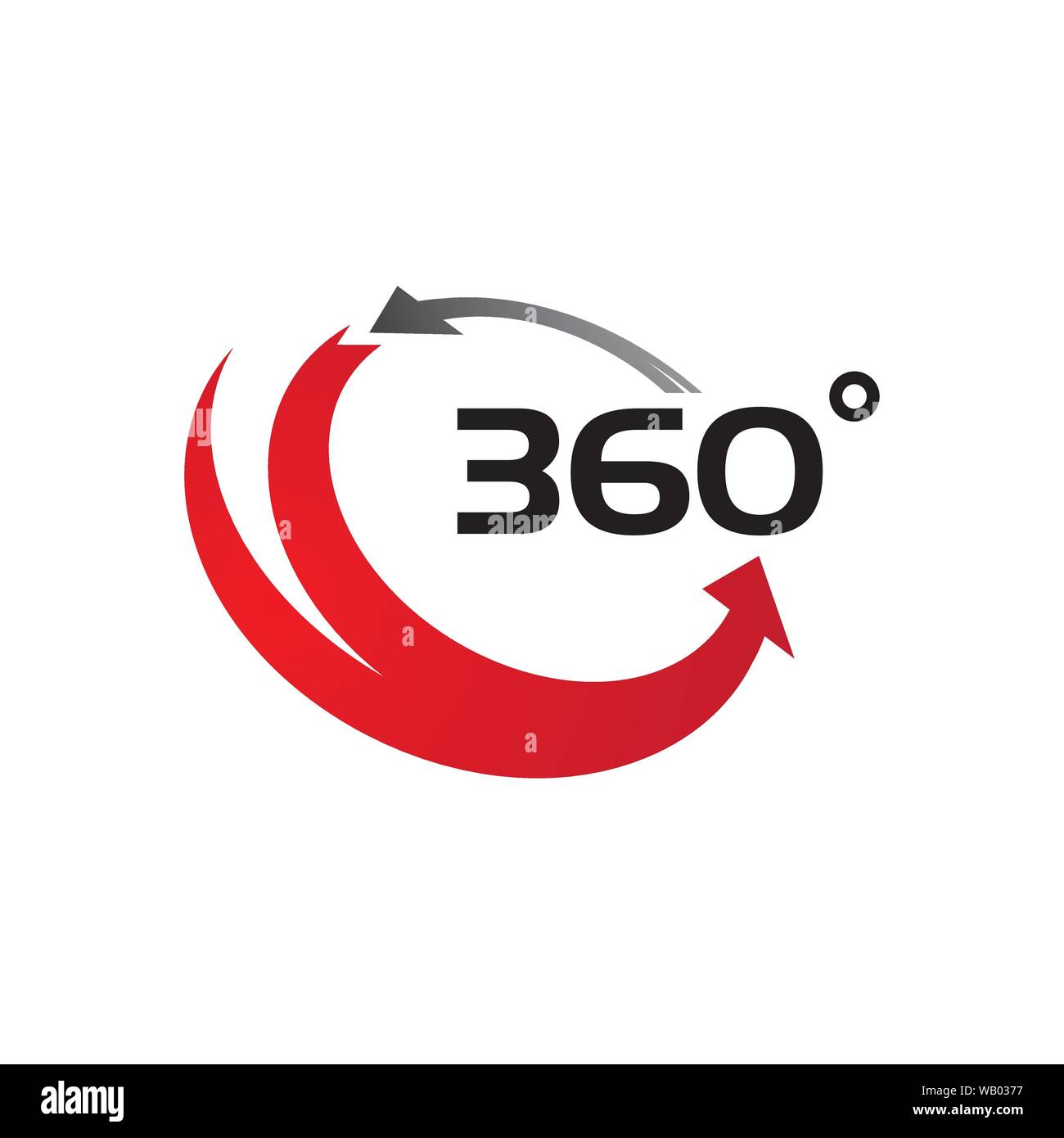 360 Degree View Related Vector Icons design template Stock Vector