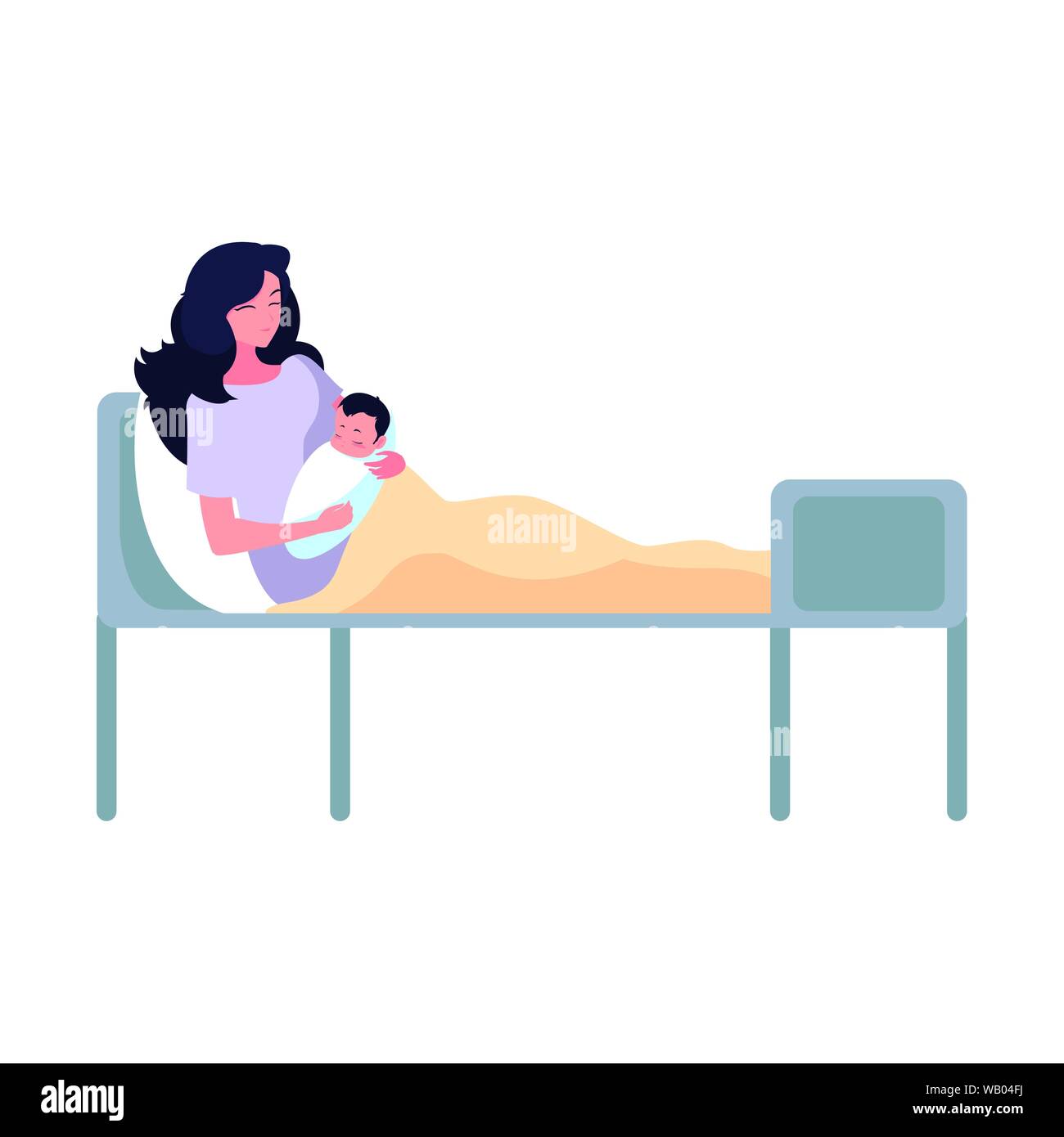 Pregnant asian newborn Stock Vector Images - Alamy