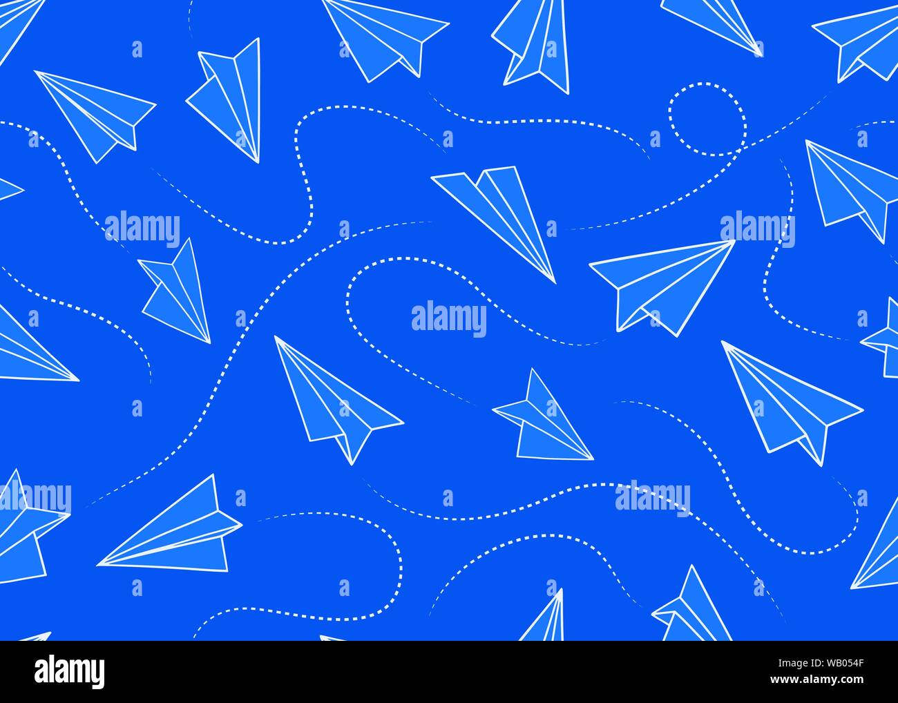 Paper planes seamless pattern. Vector illustration background. For ...