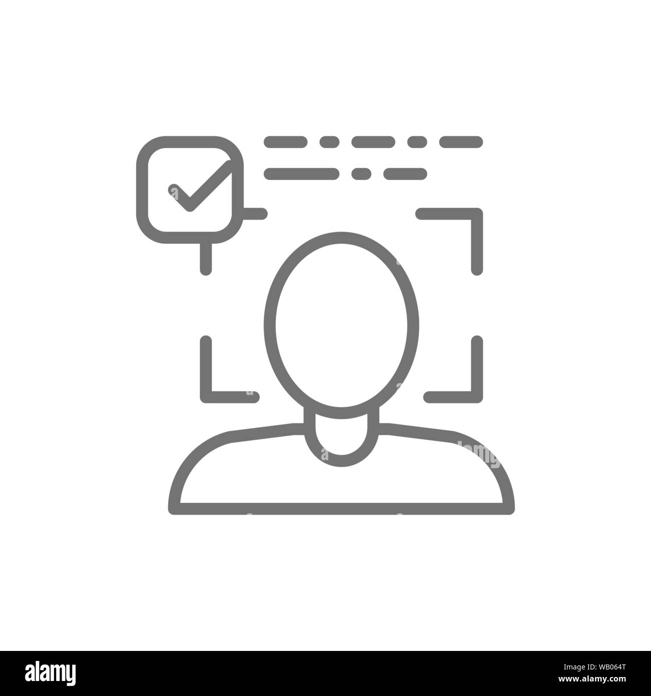 Facial identification check Black and White Stock Photos & Images - Alamy