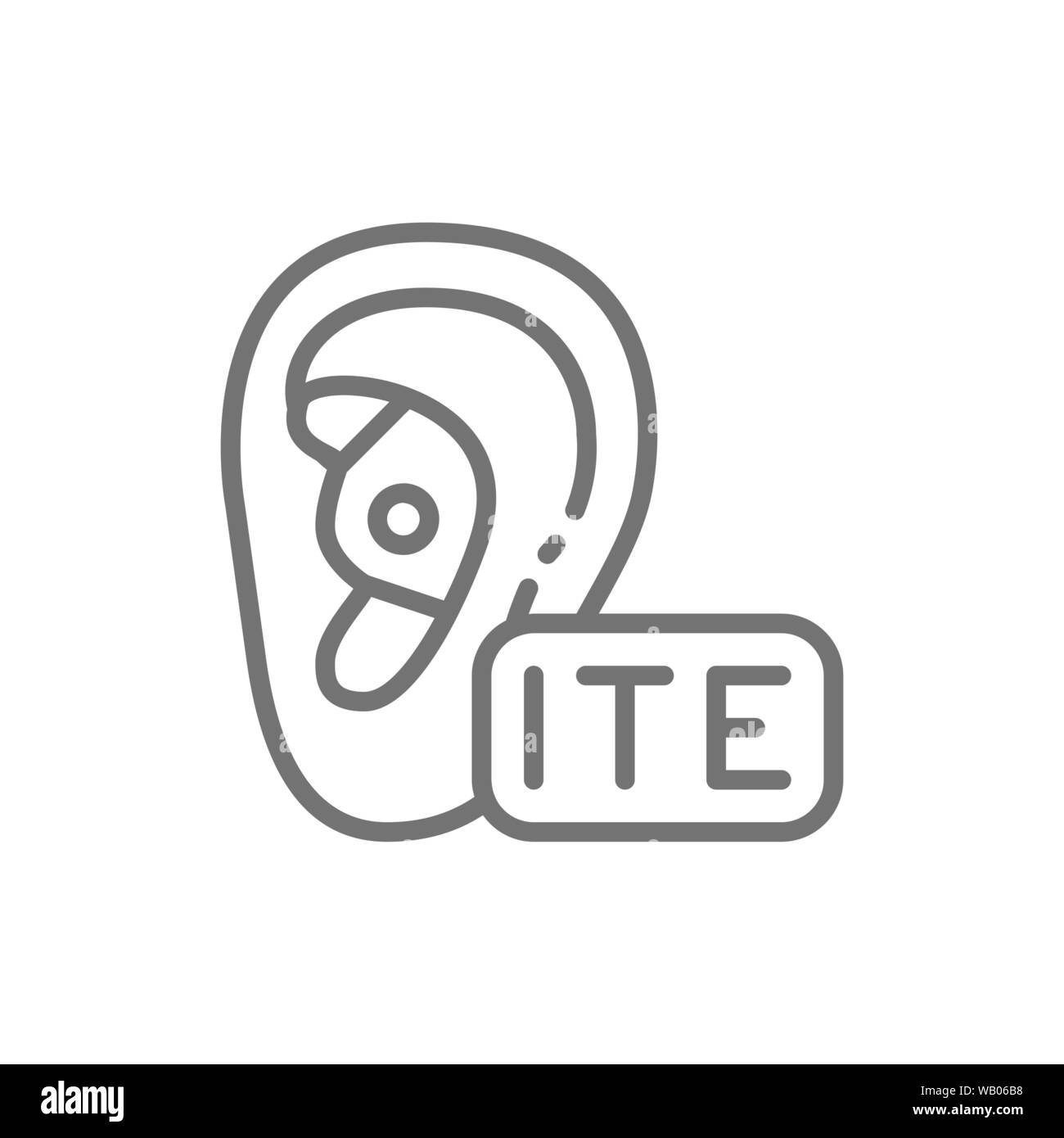 In The Ear Hearing Aid, ITE line icon Stock Vector Image & Art Alamy