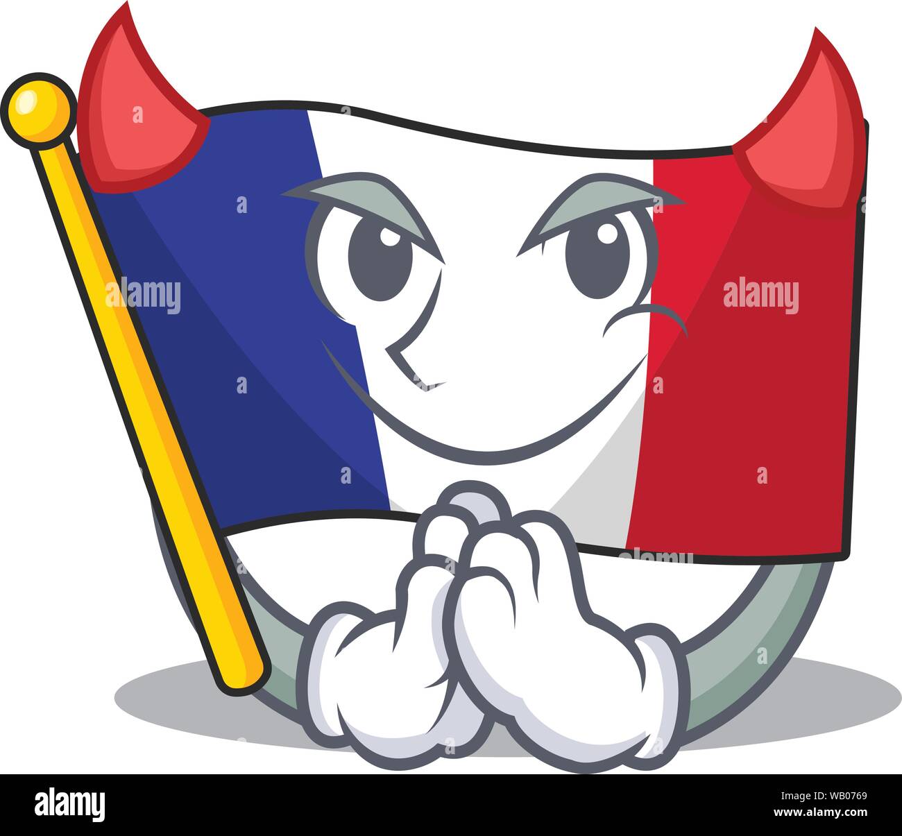 Devil flag france in the cartoon shape Stock Vector Image & Art - Alamy