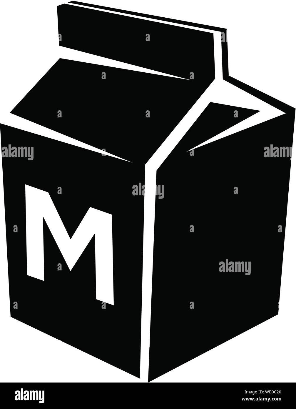 Vector Illustration of Black Milk Icon isolated on a White Background ...