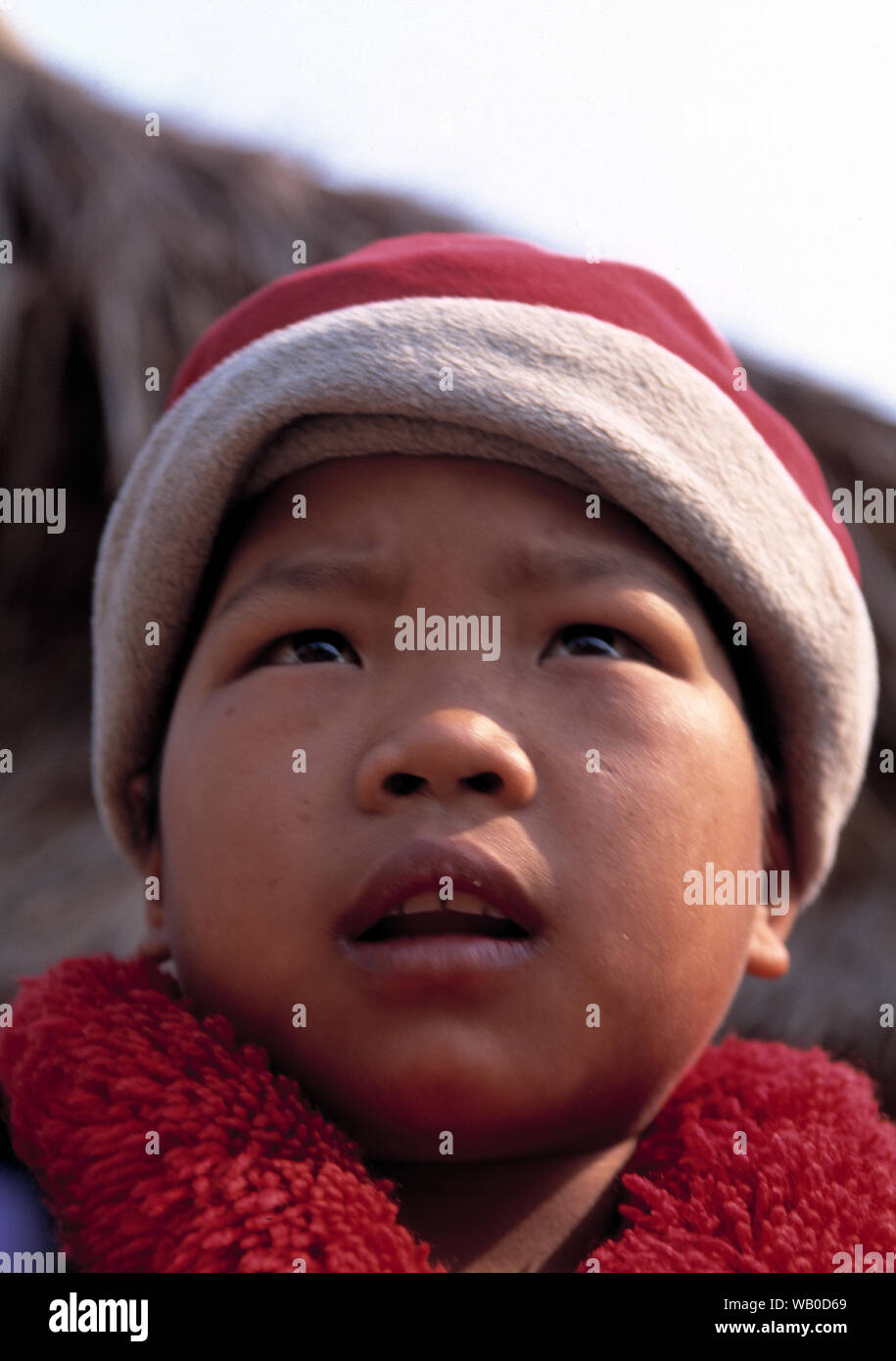 asia, asian, thailand, laos, vietnam, young boy with head ware Stock Photo