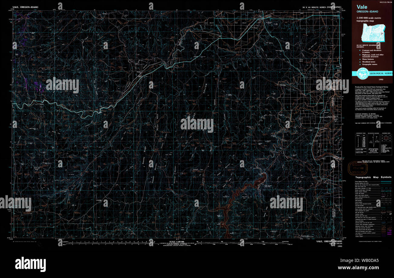 Vale oregon map hires stock photography and images Alamy