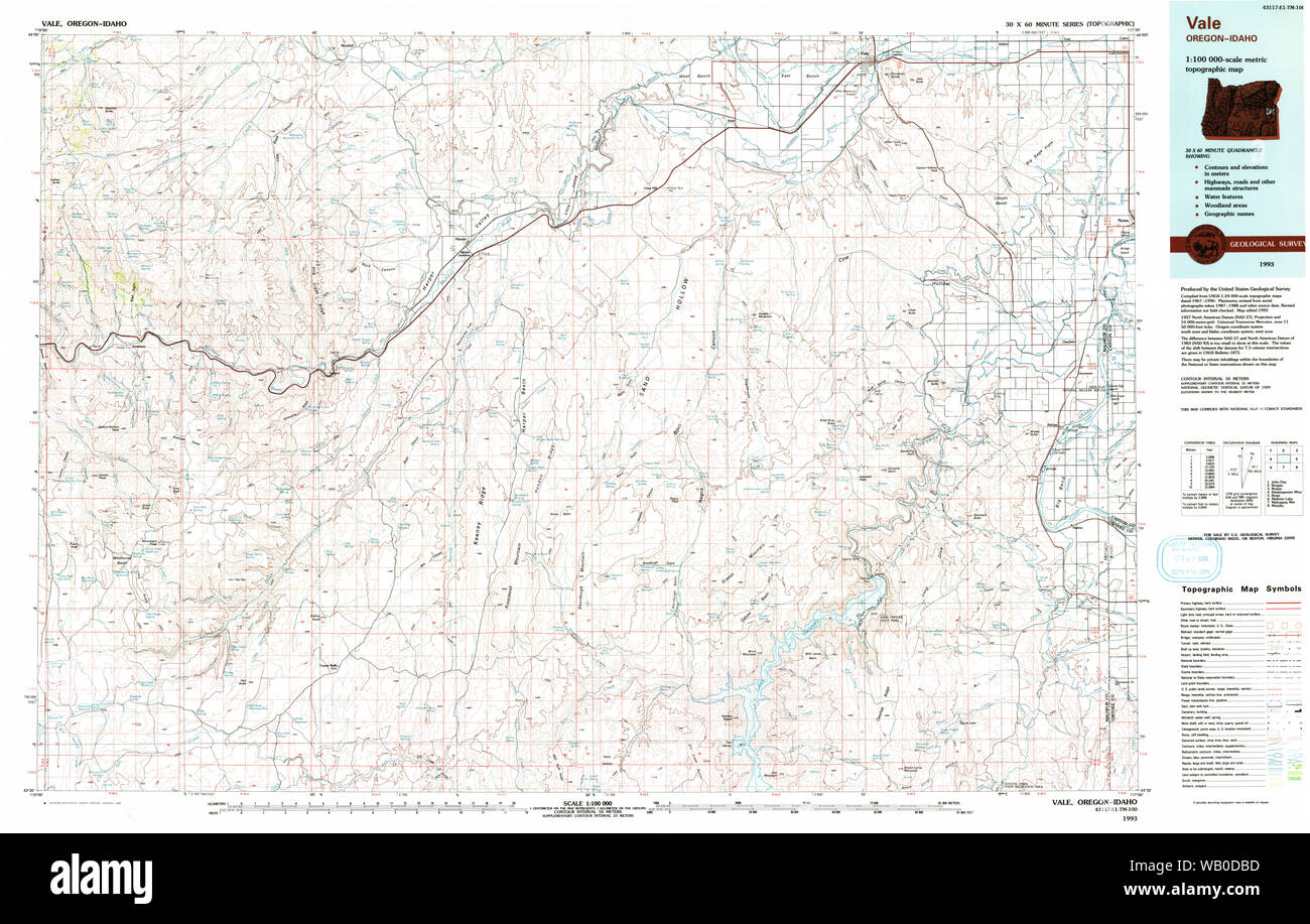 Vale oregon map hires stock photography and images Alamy