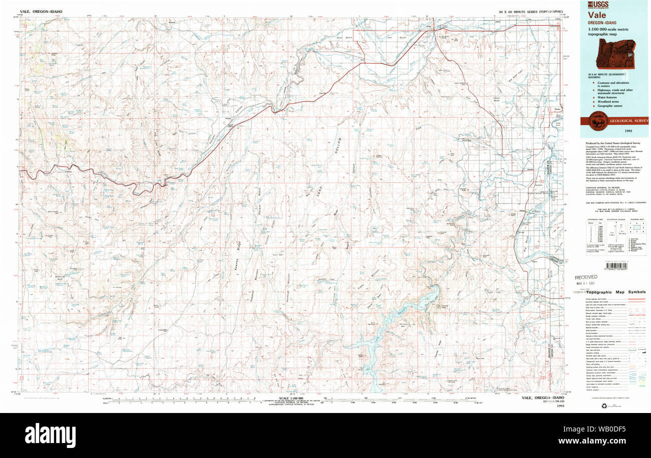 Vale Oregon Map High Resolution Stock Photography and Images - Alamy