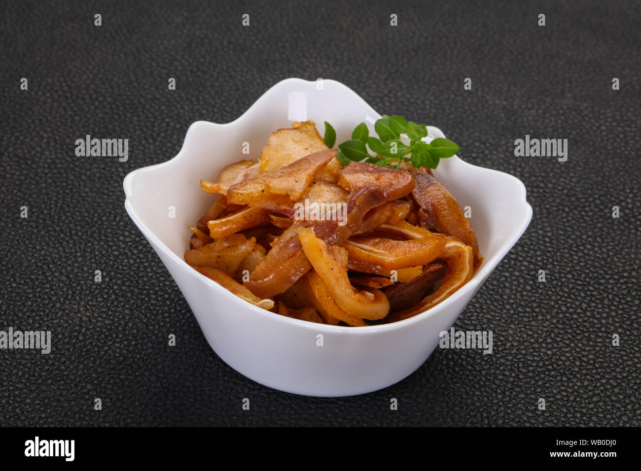 Pork ear snack in the bowl Stock Photo Alamy