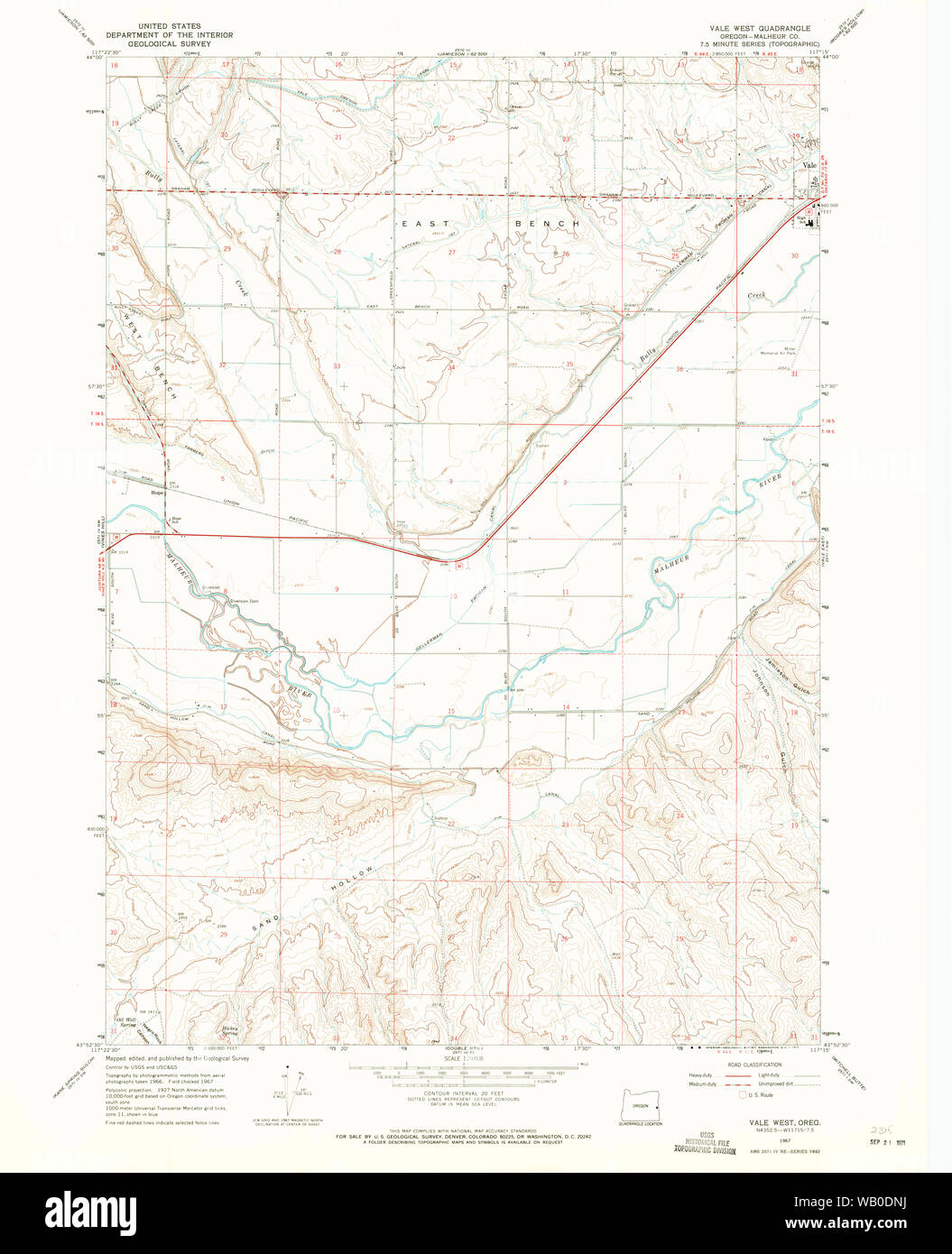 Map of vale oregon hires stock photography and images Alamy