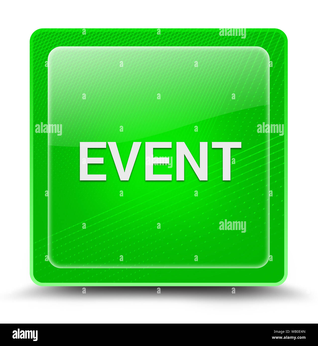 Event isolated on green square glassy button abstract illustration ...