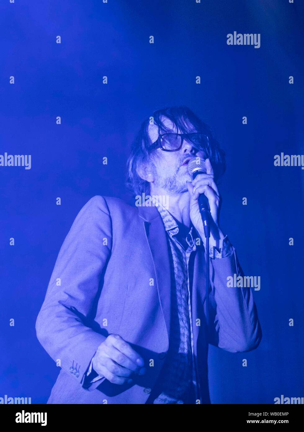 Edinburgh, UK. 22 August, 2019 The inimitable Pulp frontman and solo artist, Jarvis Cocker remains a startlingly vital force in music, playing songs from his glittering career. He returns to the International Festival with his new project JARV IS Credit: Rich Dyson/Alamy Live News Stock Photo