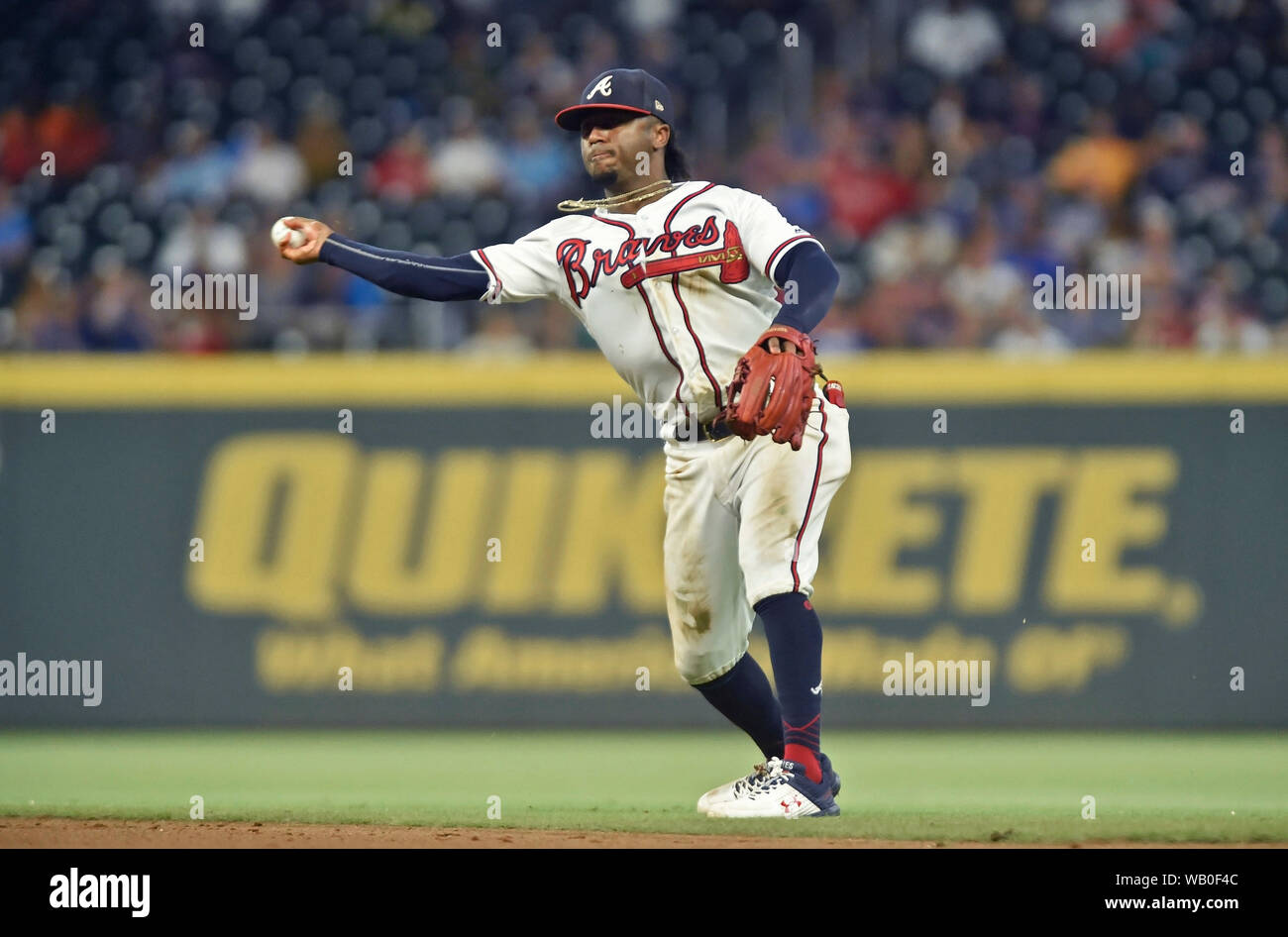August 21, 2019: Atlanta Braves second baseman Ozzie Albies makes