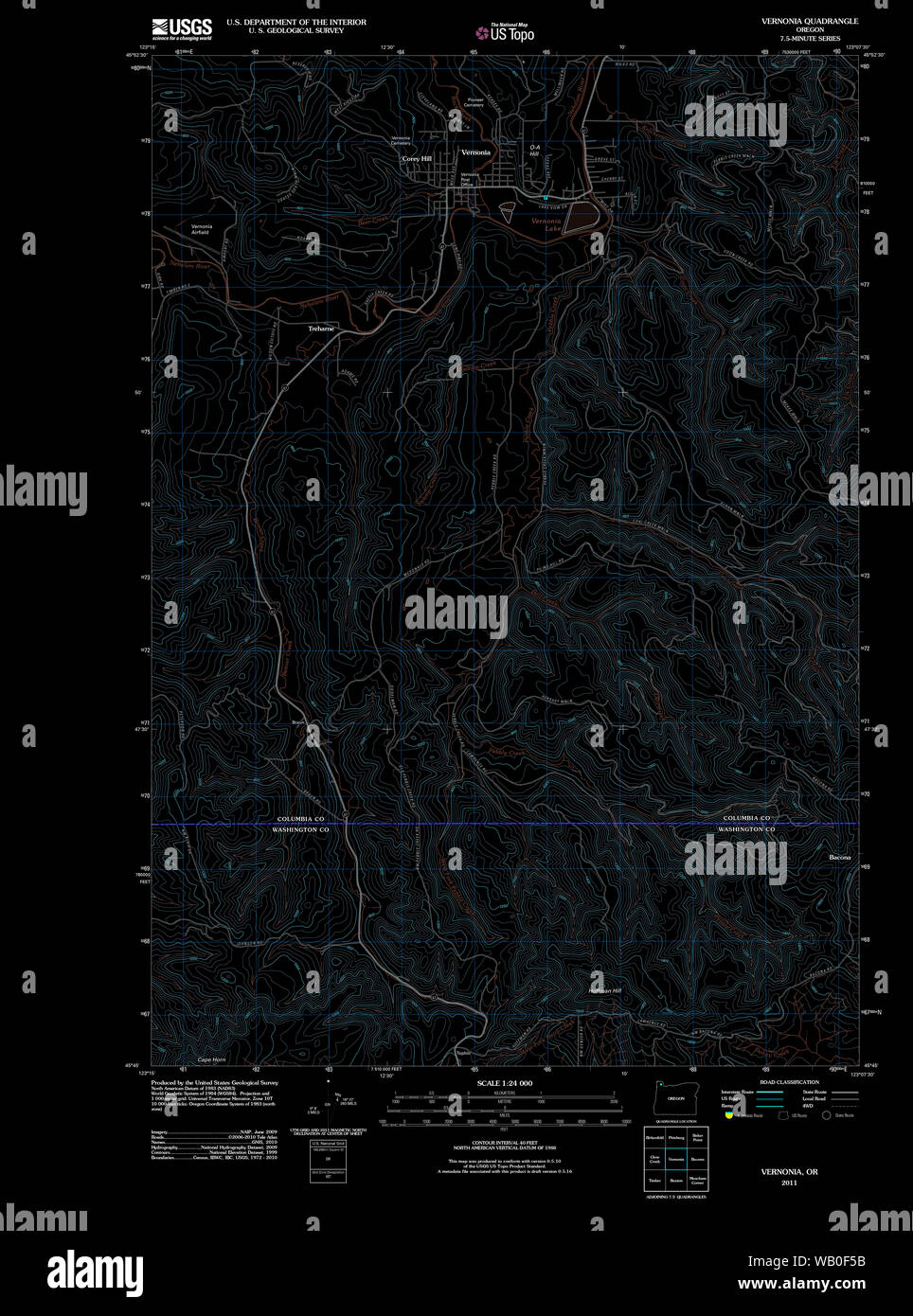 Vernonia oregon map hires stock photography and images Alamy