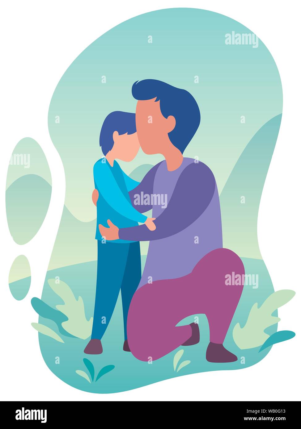 Father and Son Stock Vector Image & Art - Alamy
