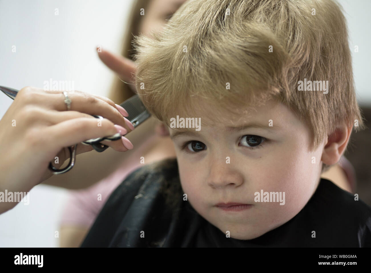 Where Haircut Is Childs Play Small Child In Hairdressing Salon