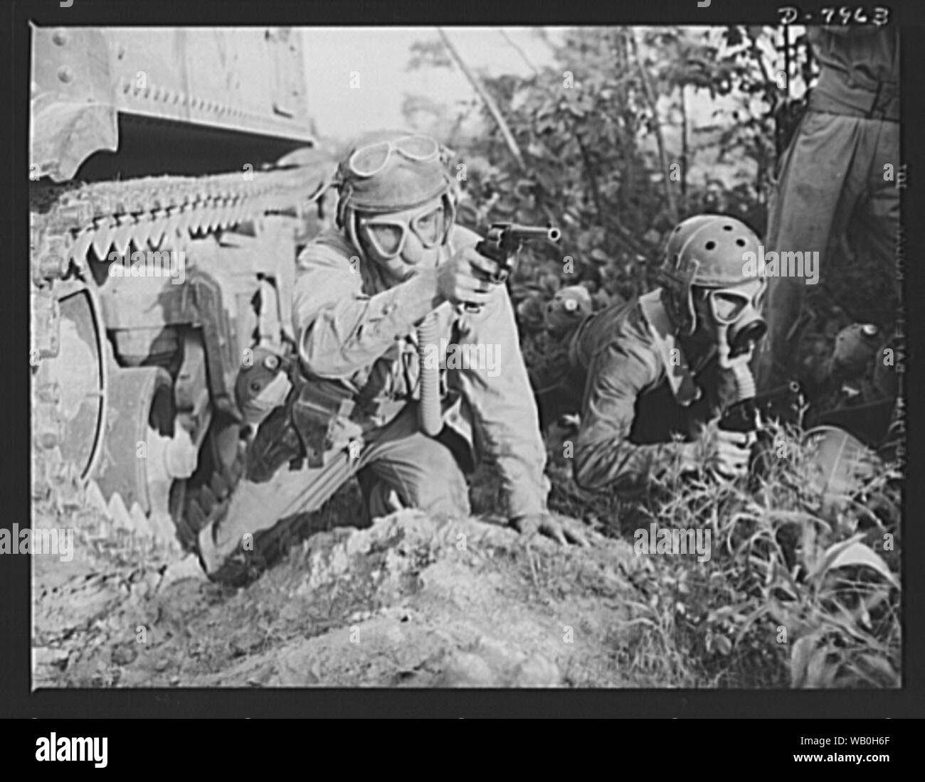 Vintage WWI armoured car or tank related Black and white photograph Stock Photo