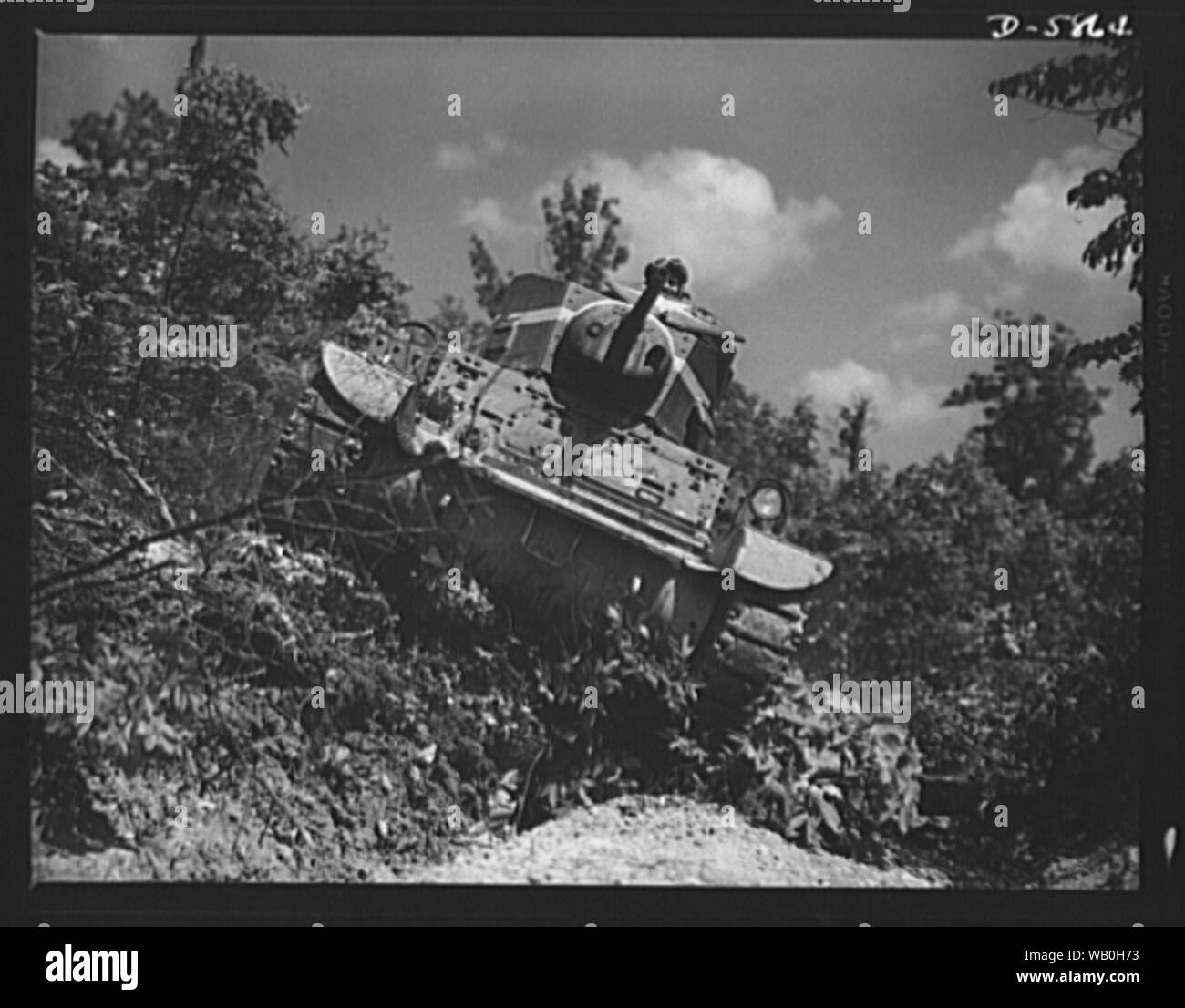 Vintage WWI armoured car or tank related Black and white photograph Stock Photo