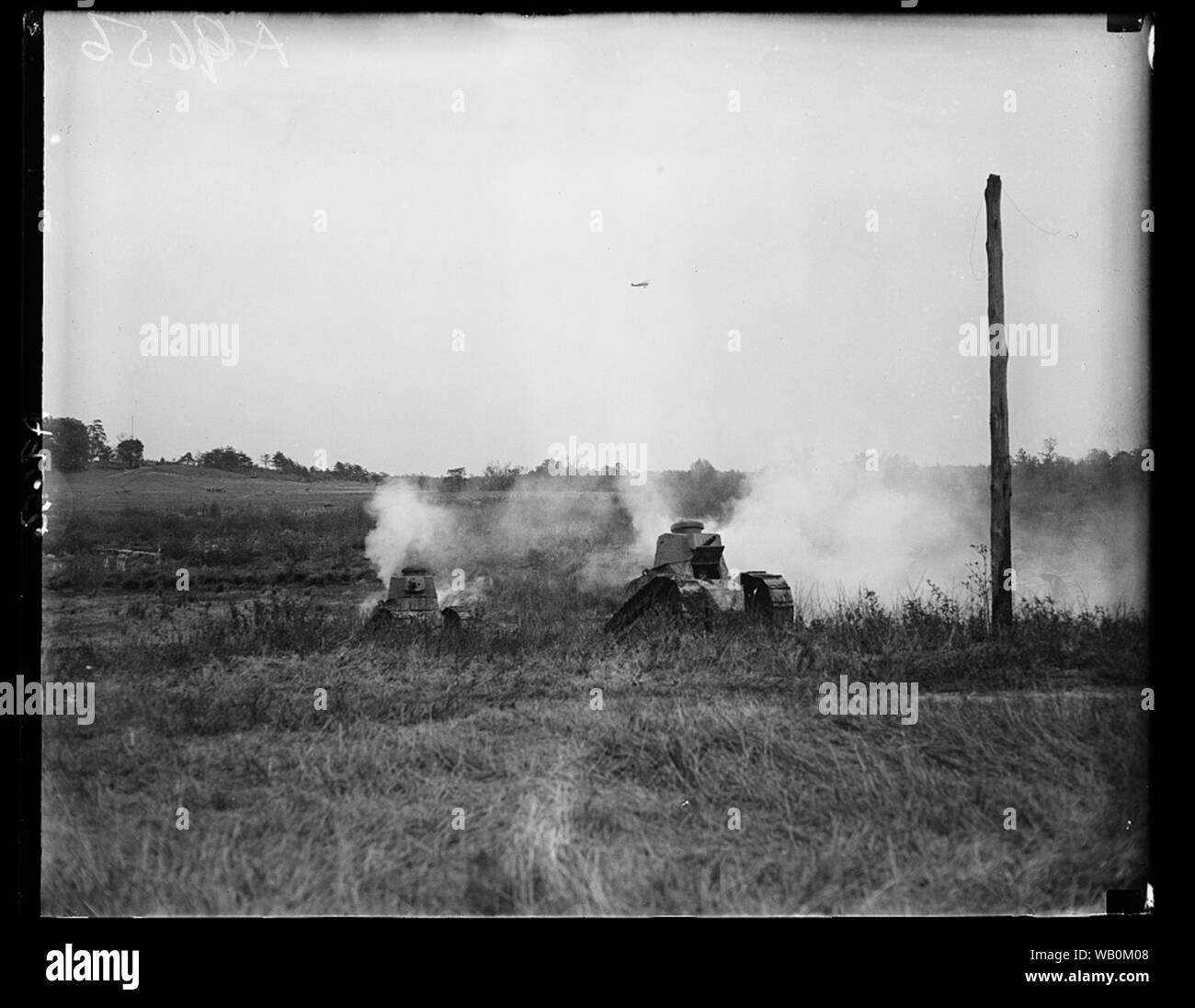 Vintage WWI armoured car or tank related Black and white photograph ...