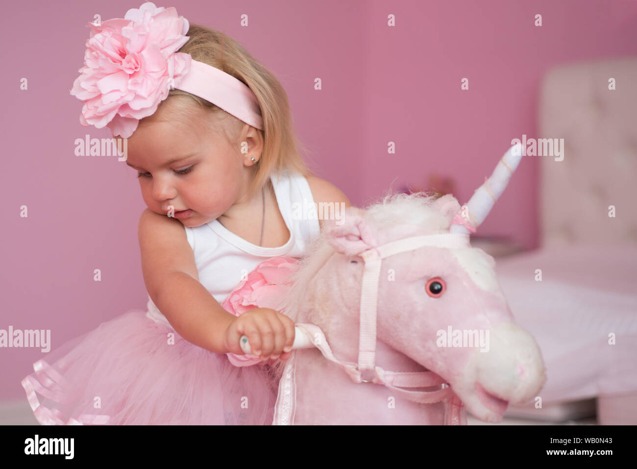 My Favorite Toy Little Girl With Long Hairstyle Small Blond Girl