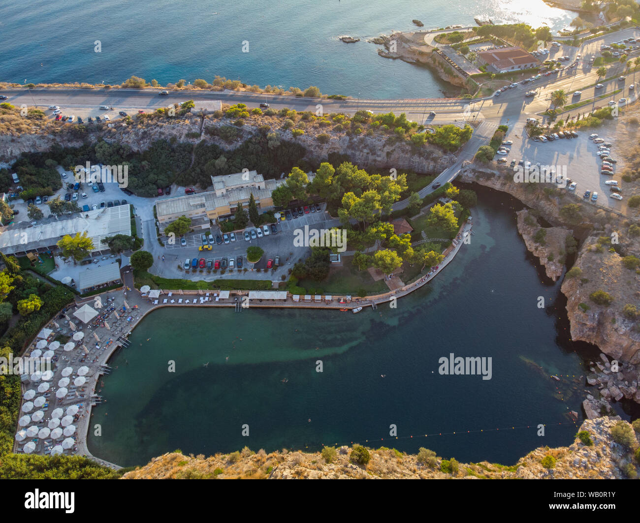 Vouliagmeni lake at Athens,Greece Stock Photo Alamy