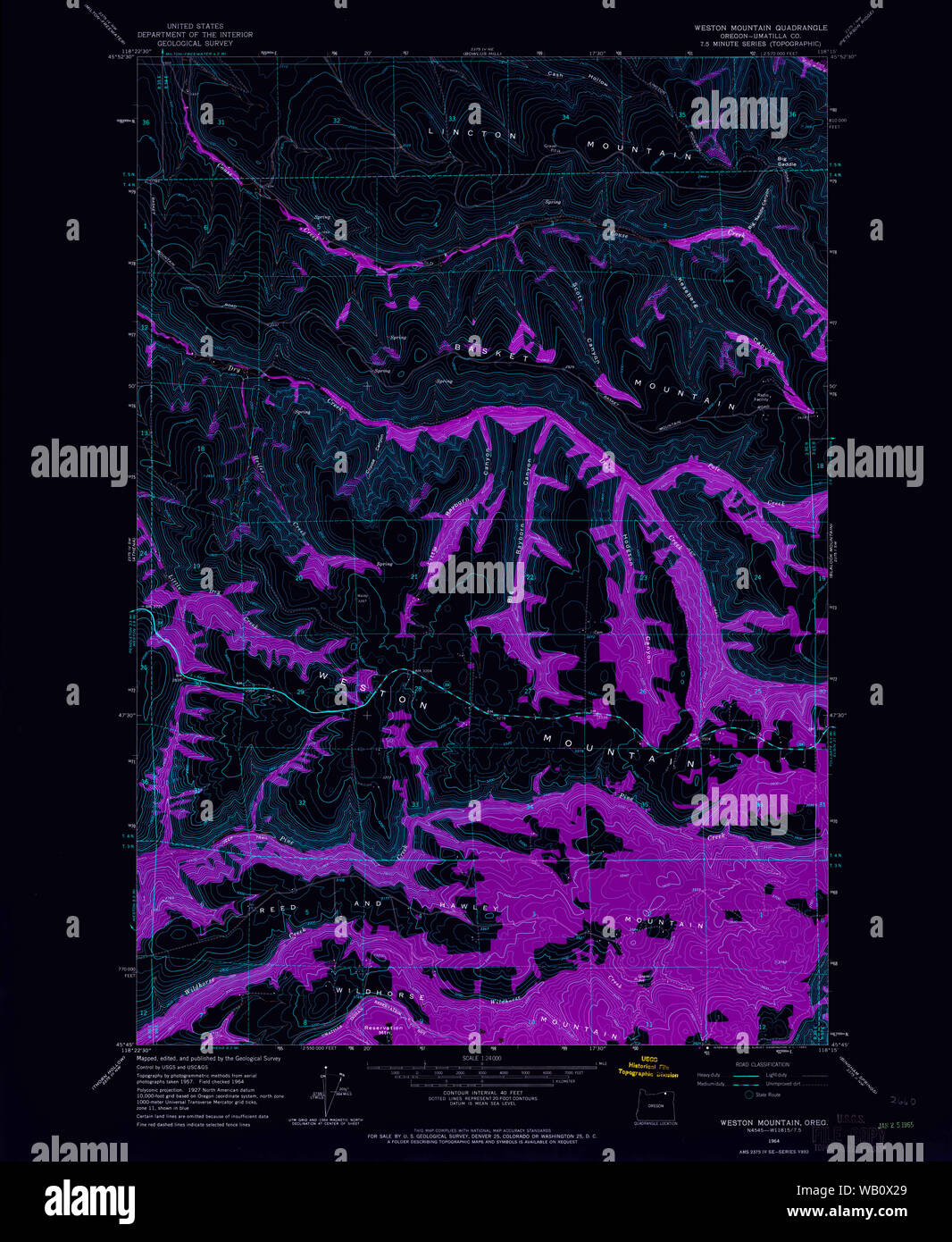 Weston oregon map hires stock photography and images Alamy