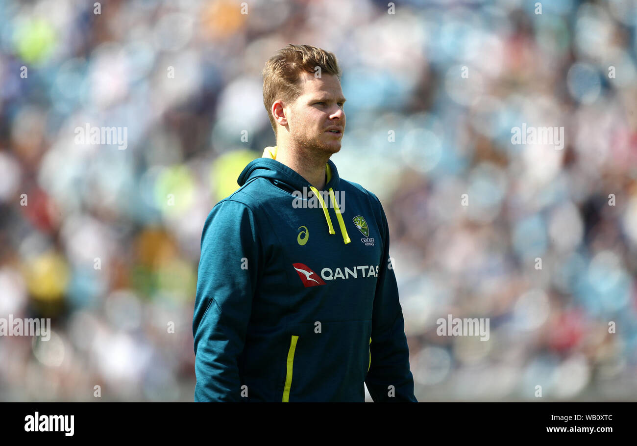 Australia's Steve Smith during day two of the third Ashes Test match at Headingley, Leeds. Stock Photo