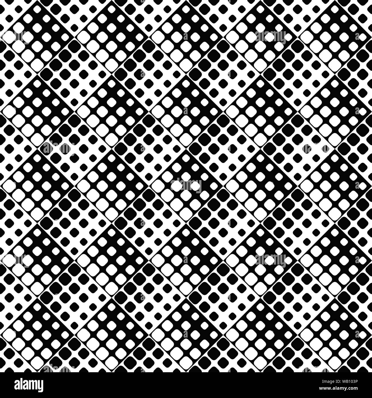 Seamless abstract square pattern background - black and white vector ...
