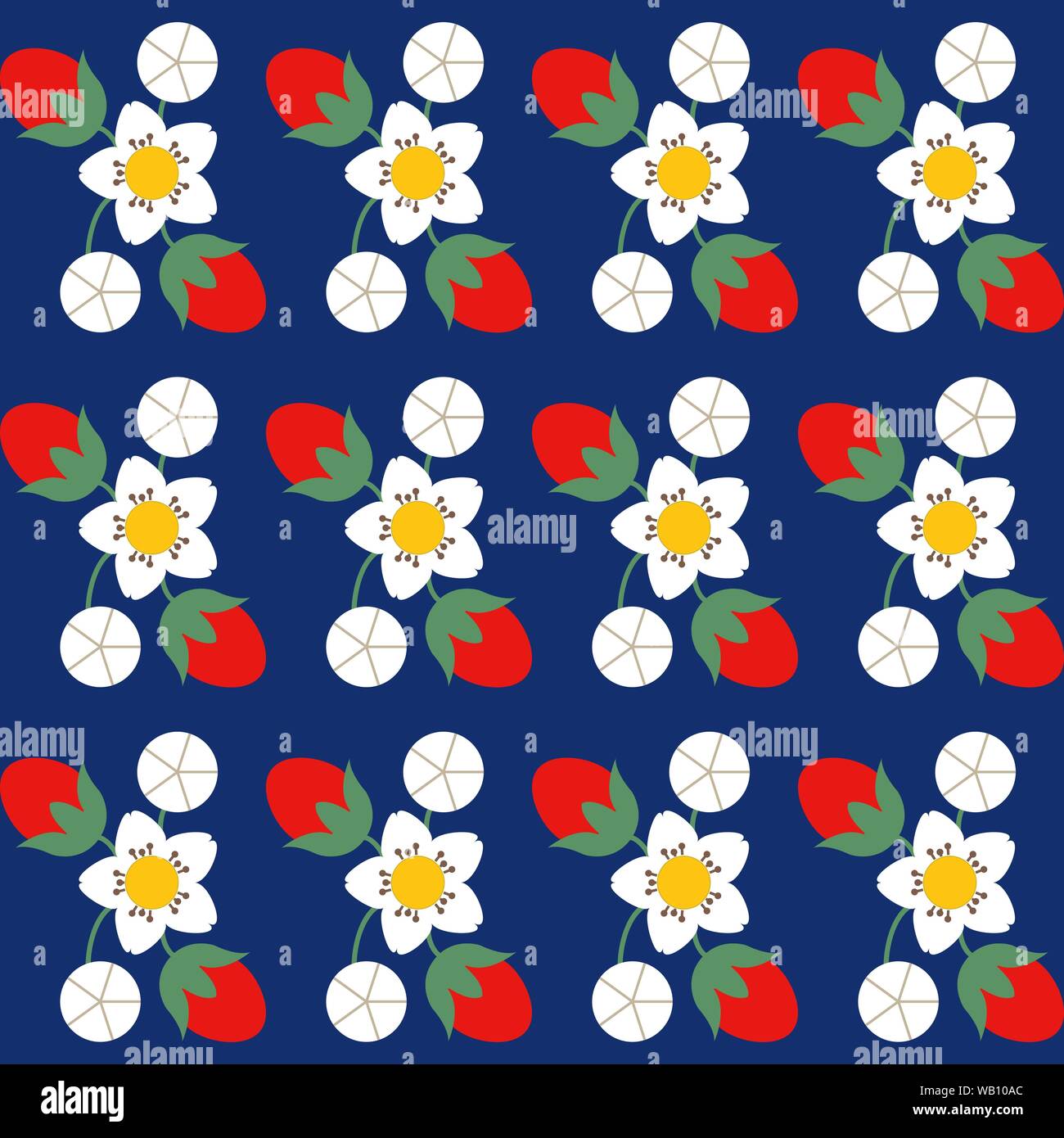 Seamless pattern background with strawberry, colorful illustration, eps10. Stock Vector