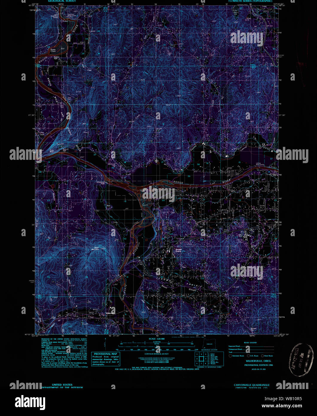 Wilderville oregon map hires stock photography and images Alamy