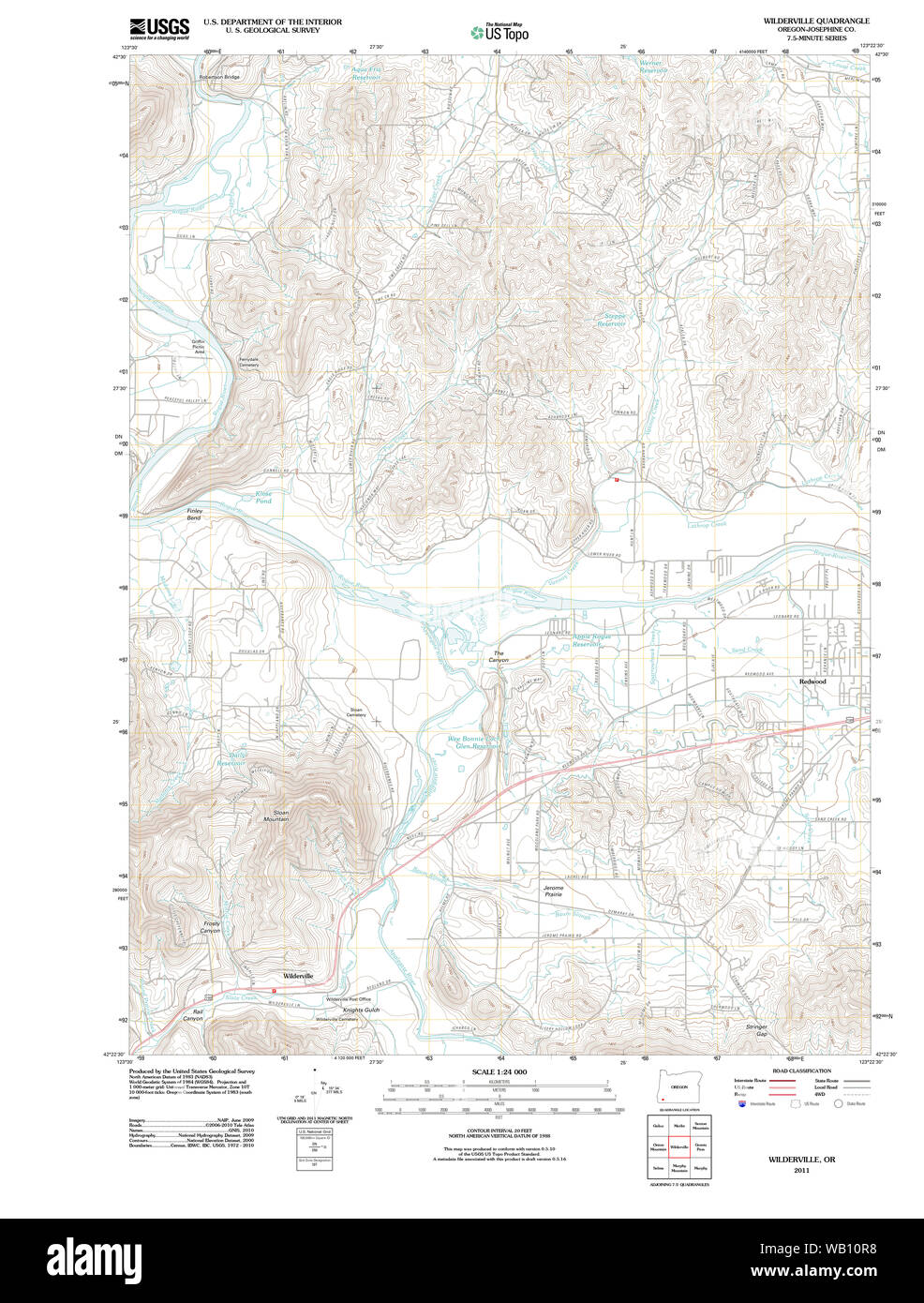 Wilderville oregon map Cut Out Stock Images & Pictures Alamy