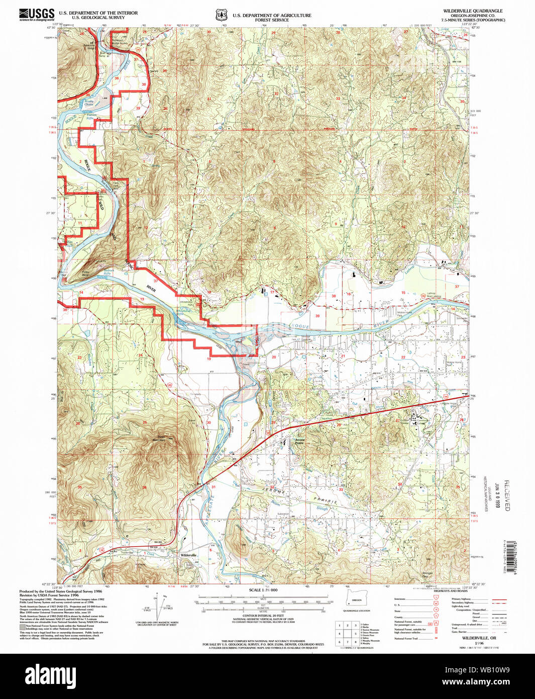 Wilderville oregon map hires stock photography and images Alamy