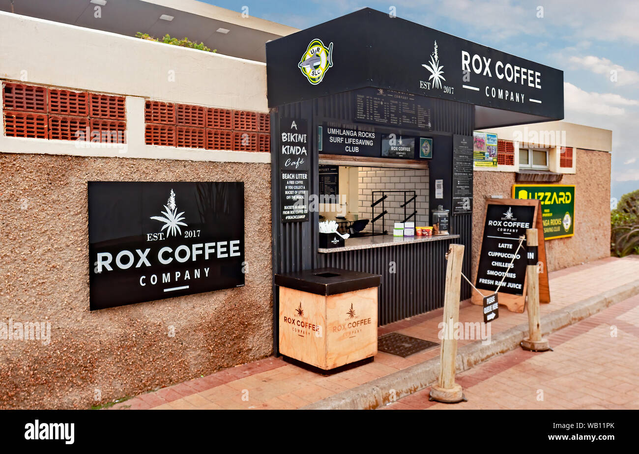 DURBAN, SOUTH AFRICA AUGUST 12, 2019 The Rox Coffee Shop on the
