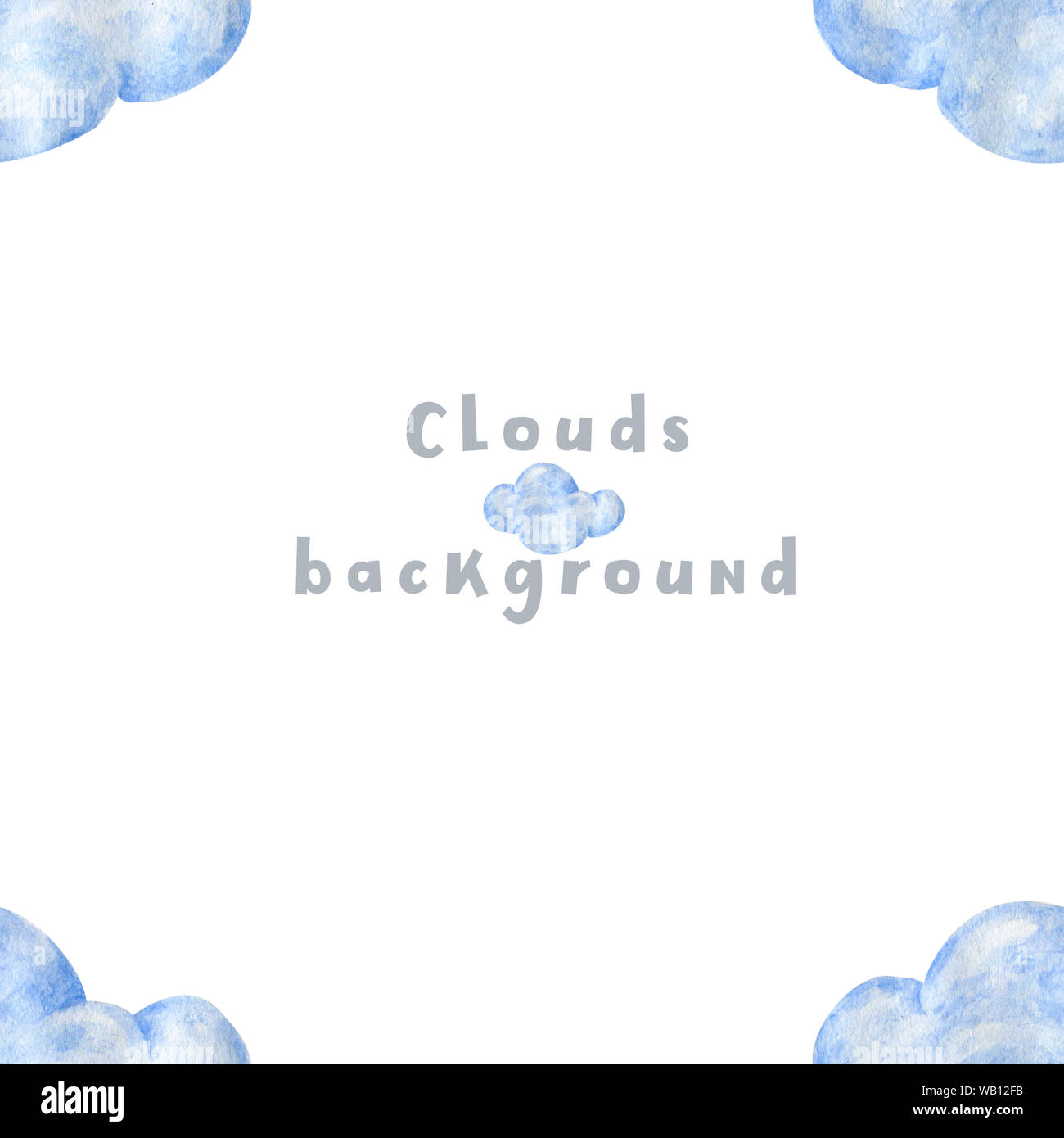 light blue sky white clouds pattern seamless Stock Photo - Alamy