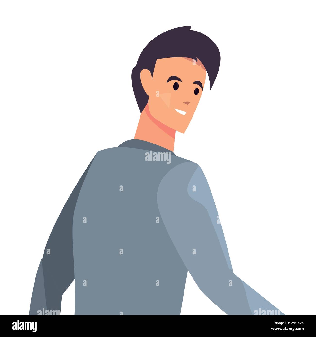 Businessman Portrait Character White Background Vector Illustration