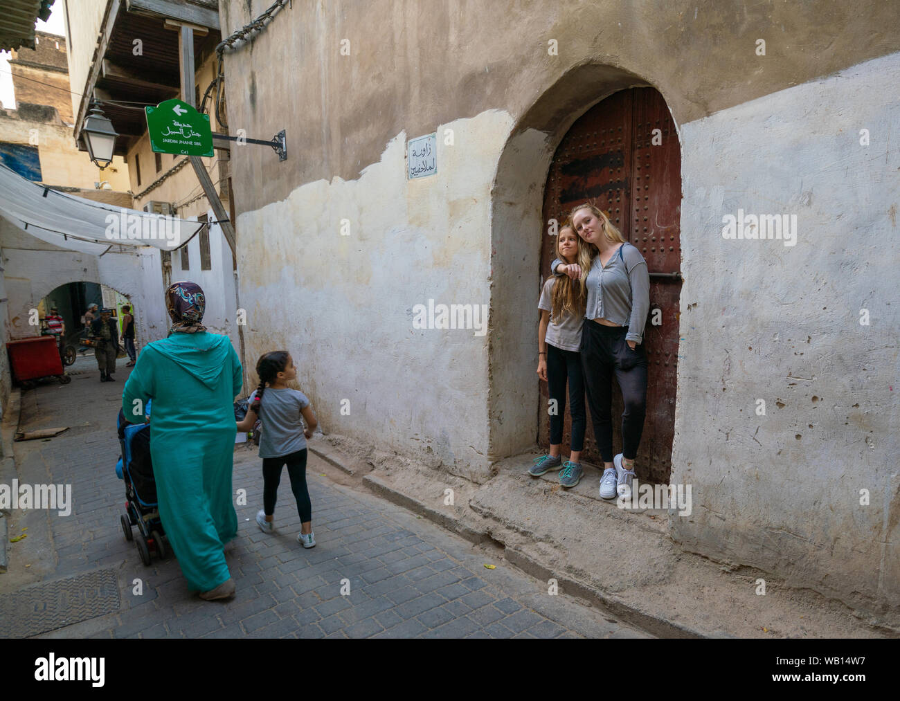 Two different cultures. Fez Stock Photo - Alamy