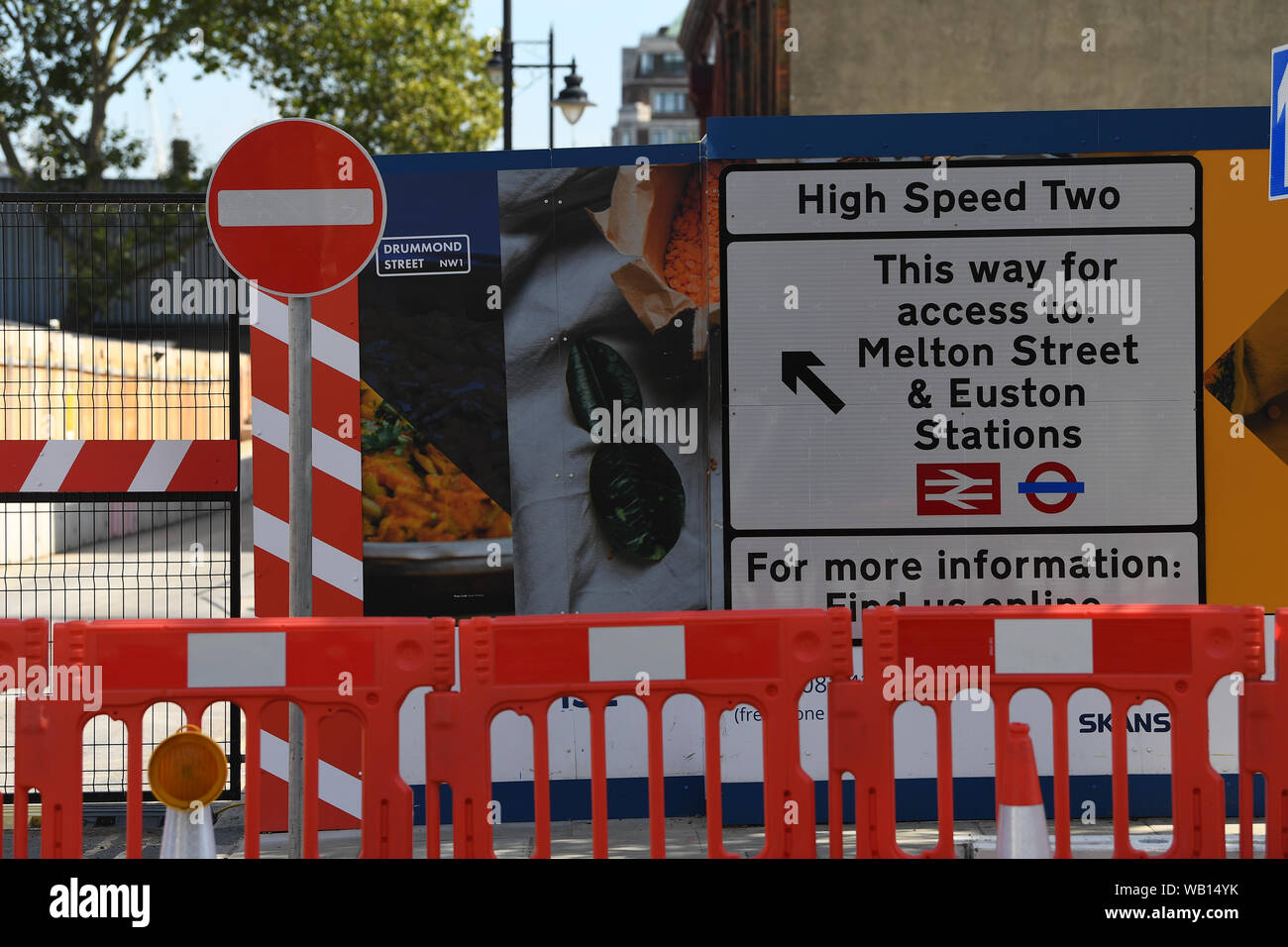 The construction site for the HS2 high speed rail scheme in Euston ...