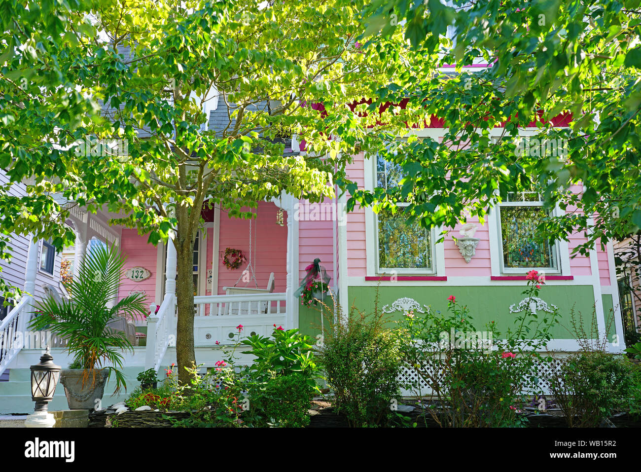 OCEAN GROVE, NJ 10 AUG 2019 View of Ocean Grove, a town on the New Jersey Shore, founded in