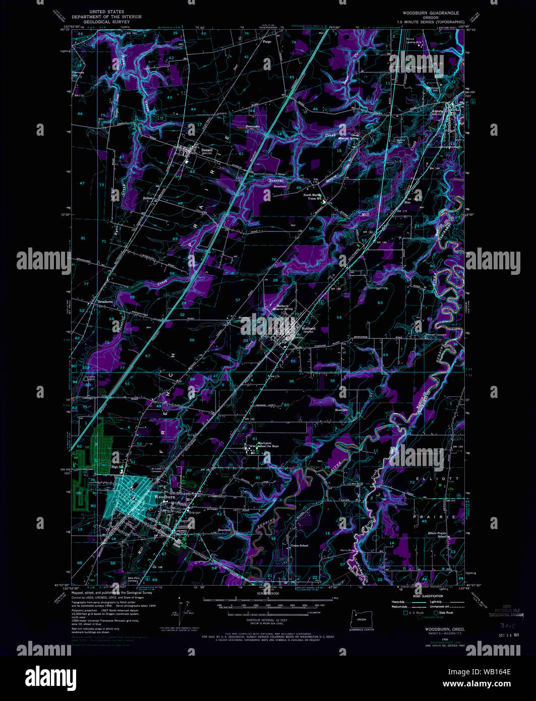 Map of woodburn oregon hires stock photography and images Alamy