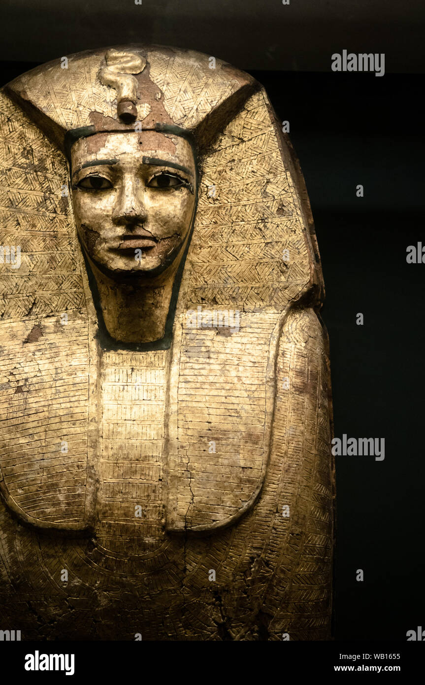 JUNE 8, 2011 PARIS, France Egyptian Pharaohs sarcophagus exhibits at