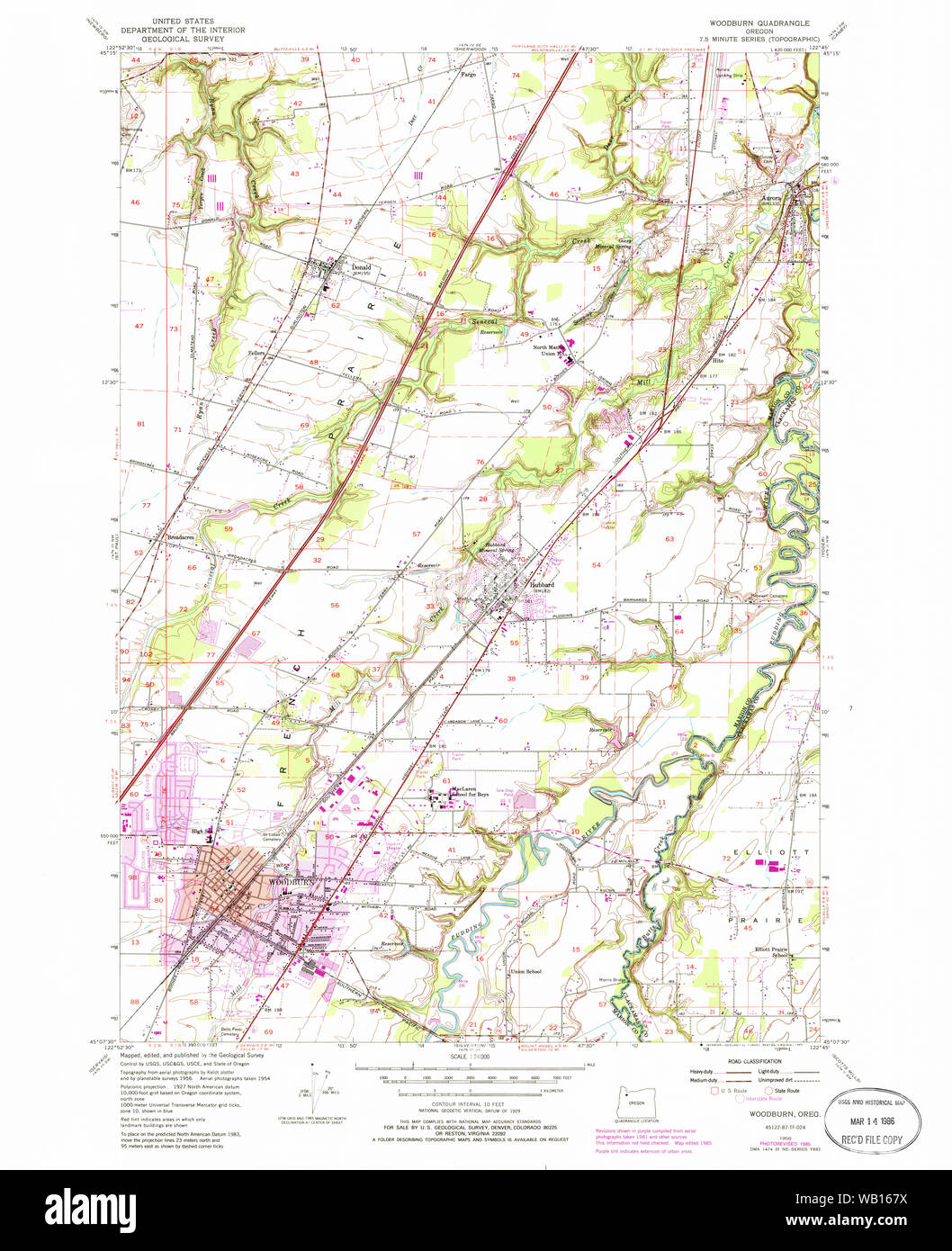 Map of woodburn oregon hires stock photography and images Alamy