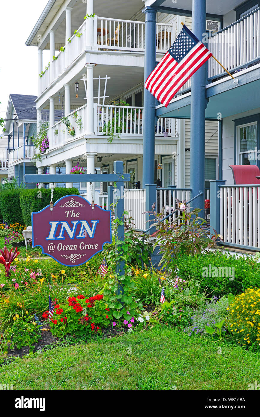 OCEAN GROVE, NJ 10 AUG 2019 View of Ocean Grove, a town on the New