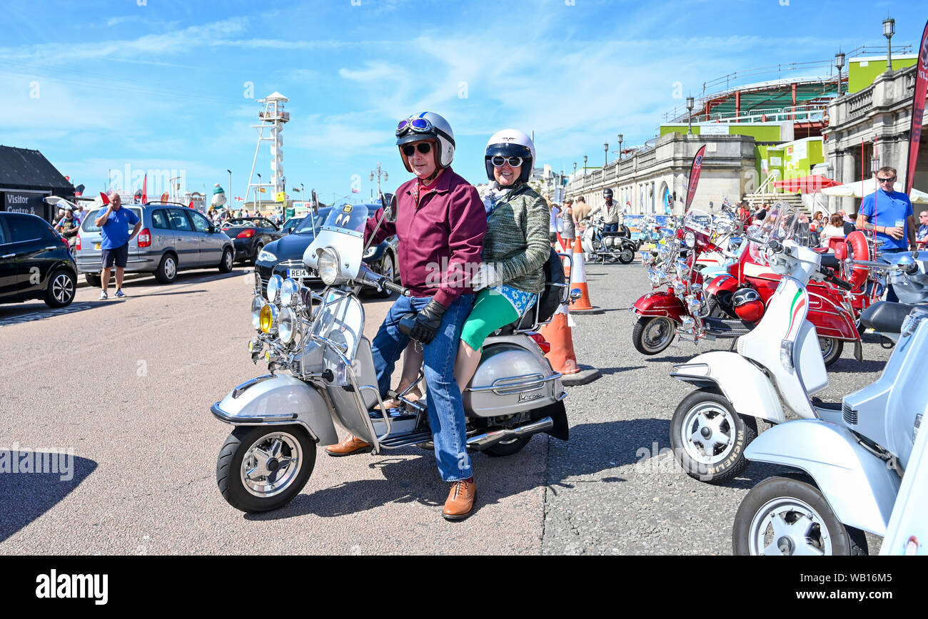 Brighton mods scooters hires stock photography and images Alamy