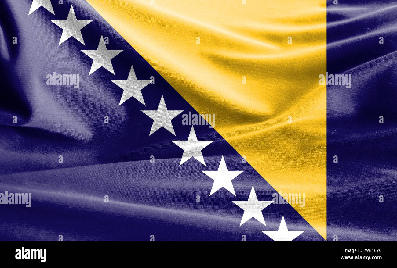 Bosnia herzegovina flag wavy hi-res stock photography and images - Alamy