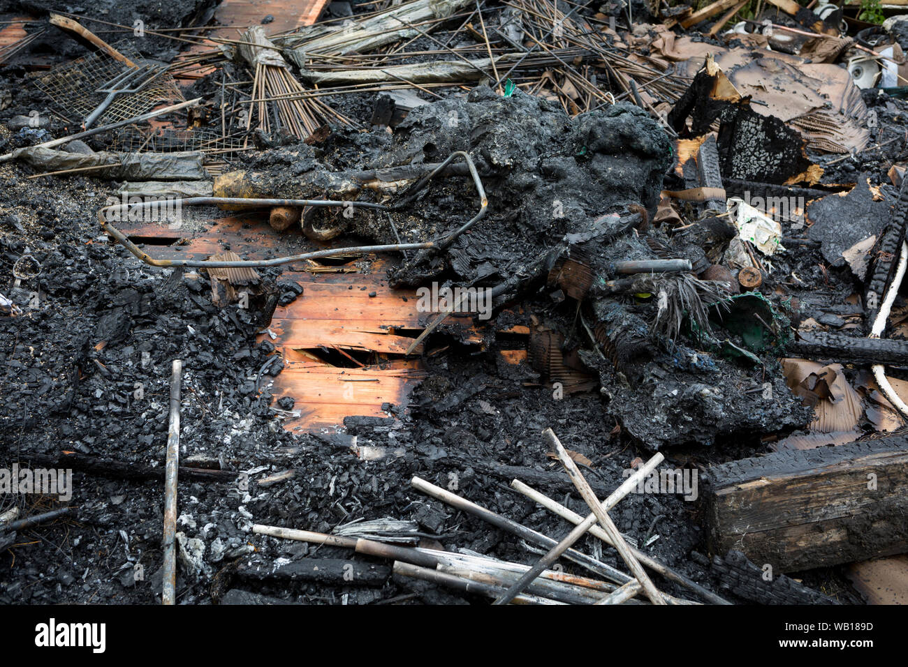 Fire Damage To A Structure At The Ruskin Park Community Garden On