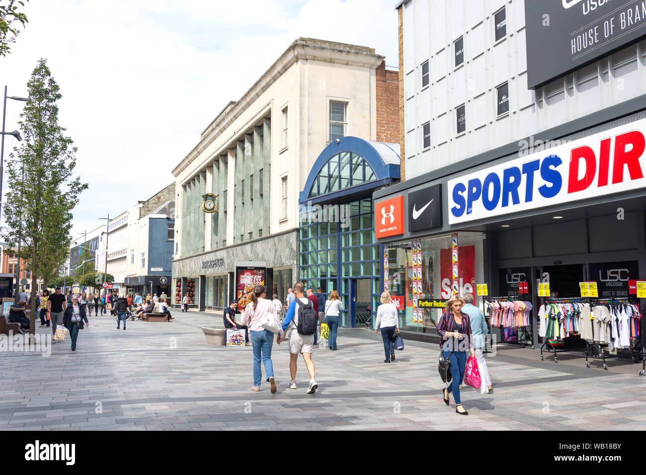 Pedestrianised High Street West, Sunderland, Tyne and Wear, England